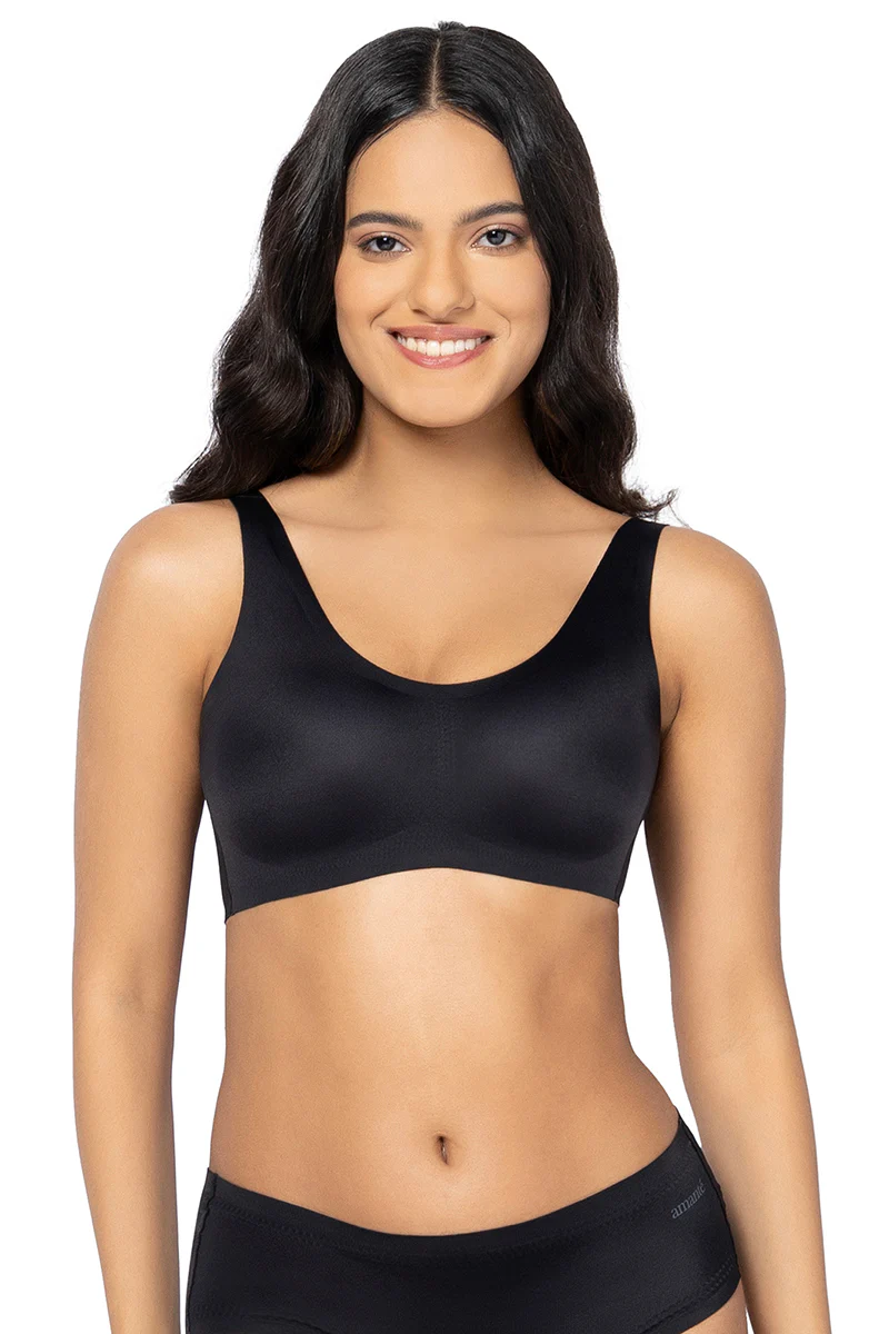 Padded Non-Wired Effortless Bralette - Black