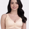 Pearled Ivory Front Open Padded Seamless Bra