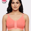 Pink Extra Support Laminated Cup Front Closure Bra