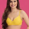 Push-Up Padded Non-Wired Demi Cup Multiway T-shirt Bra in Yellow