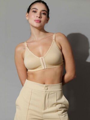Women Front Open Non Padded Full Coverage Cotton Bra