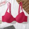 Women Solid Color Adjustable Strap Underwire Bra