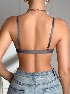 1pc Wireless Lace Front Closure Bra For Women