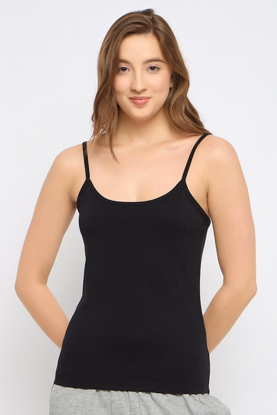 Chic Basic Camisole in Black - Cotton