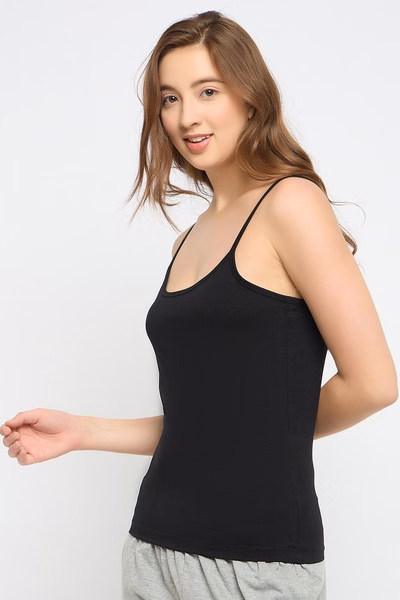 Chic Basic Camisole in Black - Cotton