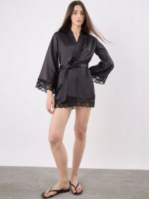 Dropped Shoulder Sleeves Mini Lingerie Nighty