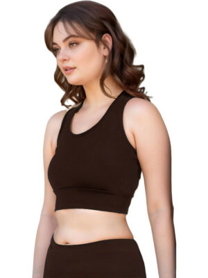 Full Coverage Women Sports Bra - Brown