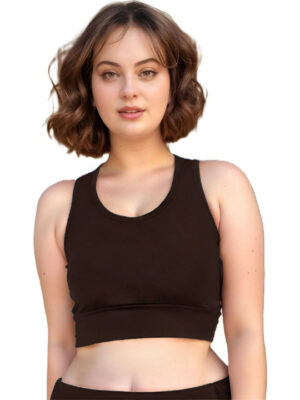 Full Coverage Women Sports Bra - Brown