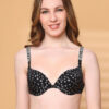 Geometric Half Coverage Underwired Lightly Padded Plunge Bra