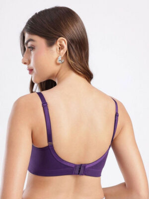 Medium Coverage Cotton Bra - Purple