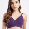 Medium Coverage Cotton Bra - Purple