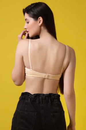 Non-Wired Full Coverage Multiway T-shirt Bra in Nude Colour - Cotton