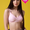 Non-Wired Full Coverage Multiway T-shirt Bra in Soft Pink - Cotton