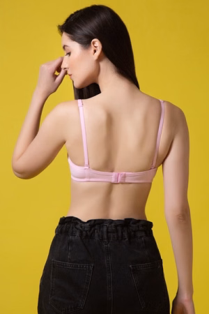 Non-Wired Full Coverage Multiway T-shirt Bra in Soft Pink - Cotton