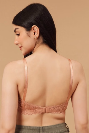 Non-Wired Full Coverage Spacer Cup Bra in Nude Colour - Cotton Rich