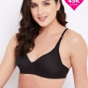 Non-Wired Full Coverage T-shirt Bra in Black - Cotton Rich