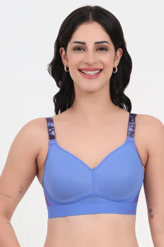 Padded Non Wired with Back Hook Polymide Sports Bra