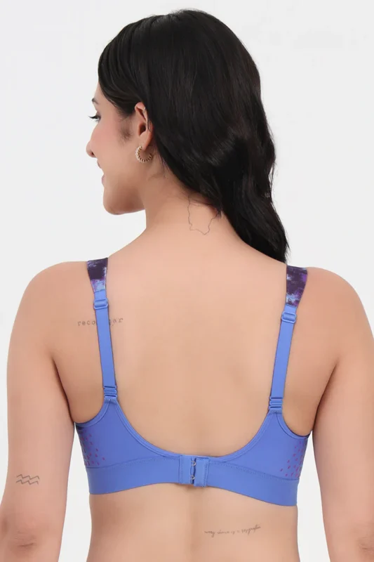 Padded Non Wired with Back Hook Polymide Sports Bra