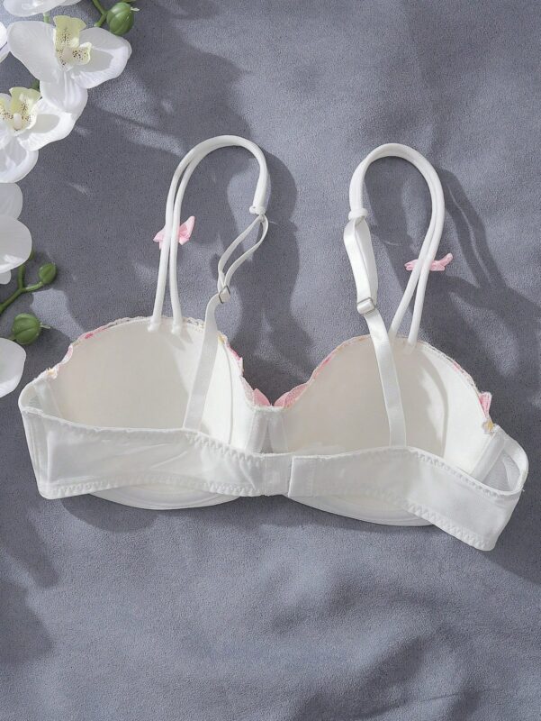 Romantic Sweet Floral Embroidered Bra