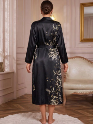 Satin Silk Printed Baby Doll Nightdress