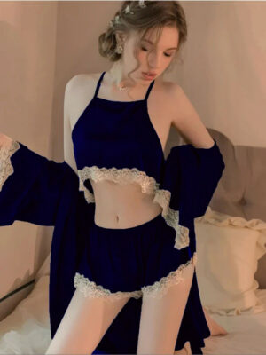 Women 3pcs Sleeveless Nightdress