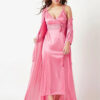 Women Pink Sexy Maxi Nightdress