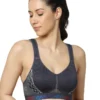 Women Wireless Padded Sports Bra - Black