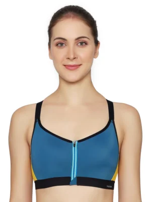 Women Wireless Padded Sports Bra - Blue