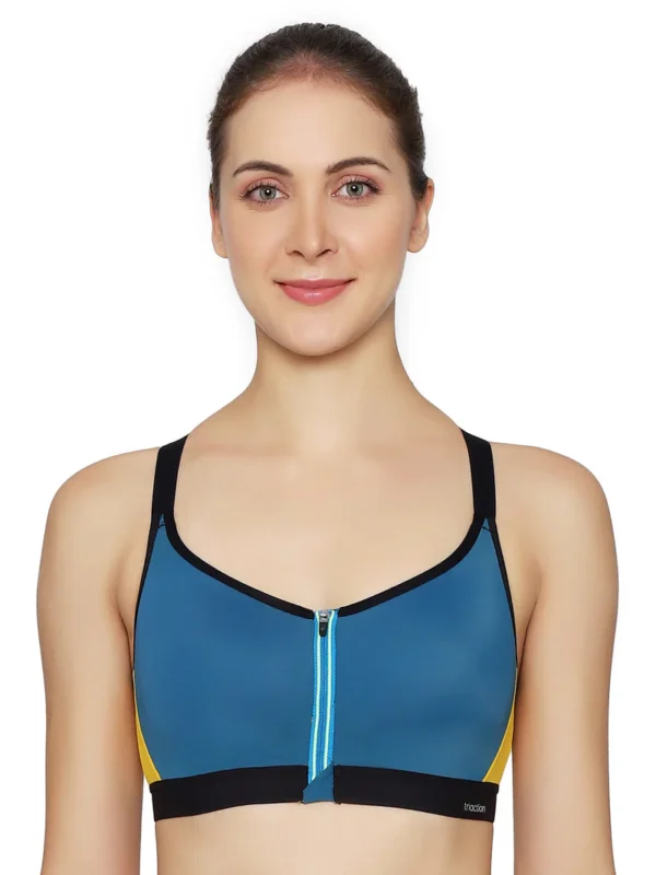 Women Wireless Padded Sports Bra - Blue