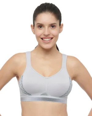 Women Women Wireless Padded Sports Bra - Grey