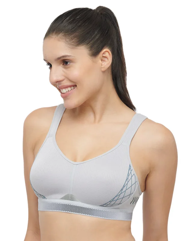 Women Women Wireless Padded Sports Bra - Grey