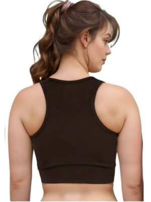 Full Coverage Women Sports Bra - Brown