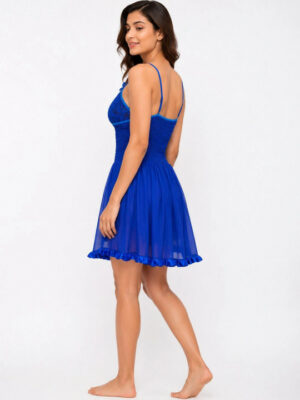Blue Net Baby Doll Sexy Nighty