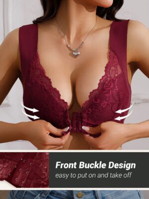 French Romantic Style With Front Closure Sexy Bra