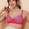 Full Coverage Leaf Print Multiway T-shirt Bra Fushcia Pink