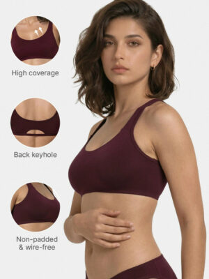 Non-Padded High Coverage Low Impact Sports Bra