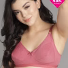 Non-Padded Non-Wired Full Coverage Bra In Pink