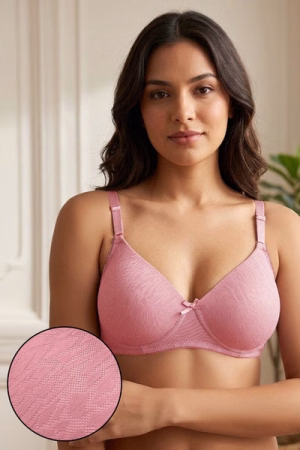 Padded Non-Wired Full Coverage Multiway T-shirt Bra in Light Pink