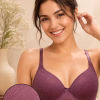 Padded Non-Wired Full Coverage Multiway T-shirt Bra in Plum Colour