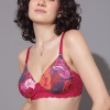 Padded Non-wired Full Coverage Printed Multiway T-shirt Bra in Magenta