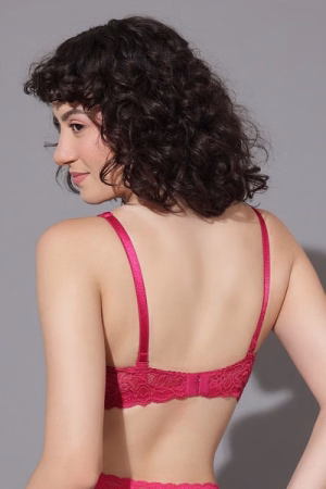 Padded Non-wired Full Coverage Printed Multiway T-shirt Bra in Magenta