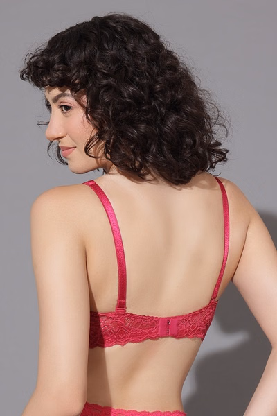 Padded Non-wired Full Coverage Printed Multiway T-shirt Bra in Magenta
