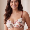 Padded Non-wired Full Figure Floral Print Multiway T-shirt Bra in Peach Colour