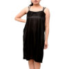 Satin Short Nighty with Double Shoulders Straps
