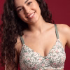 Non-Wired Full Figure Printed Multiway T-shirt Bra in Green