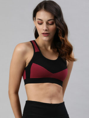 Women Cotton Light Padded Racerback Sports Bra