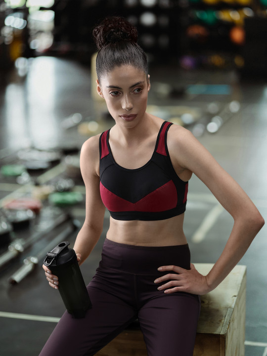 Women Cotton Light Padded Racerback Sports Bra