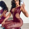 Women's Floral Sheer Sexy Bodystocking