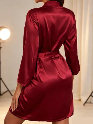 Women's Lightweight Breathable Burgundy Nightdress