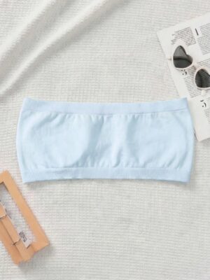 1pc Girls Seamless Bandeau Bra